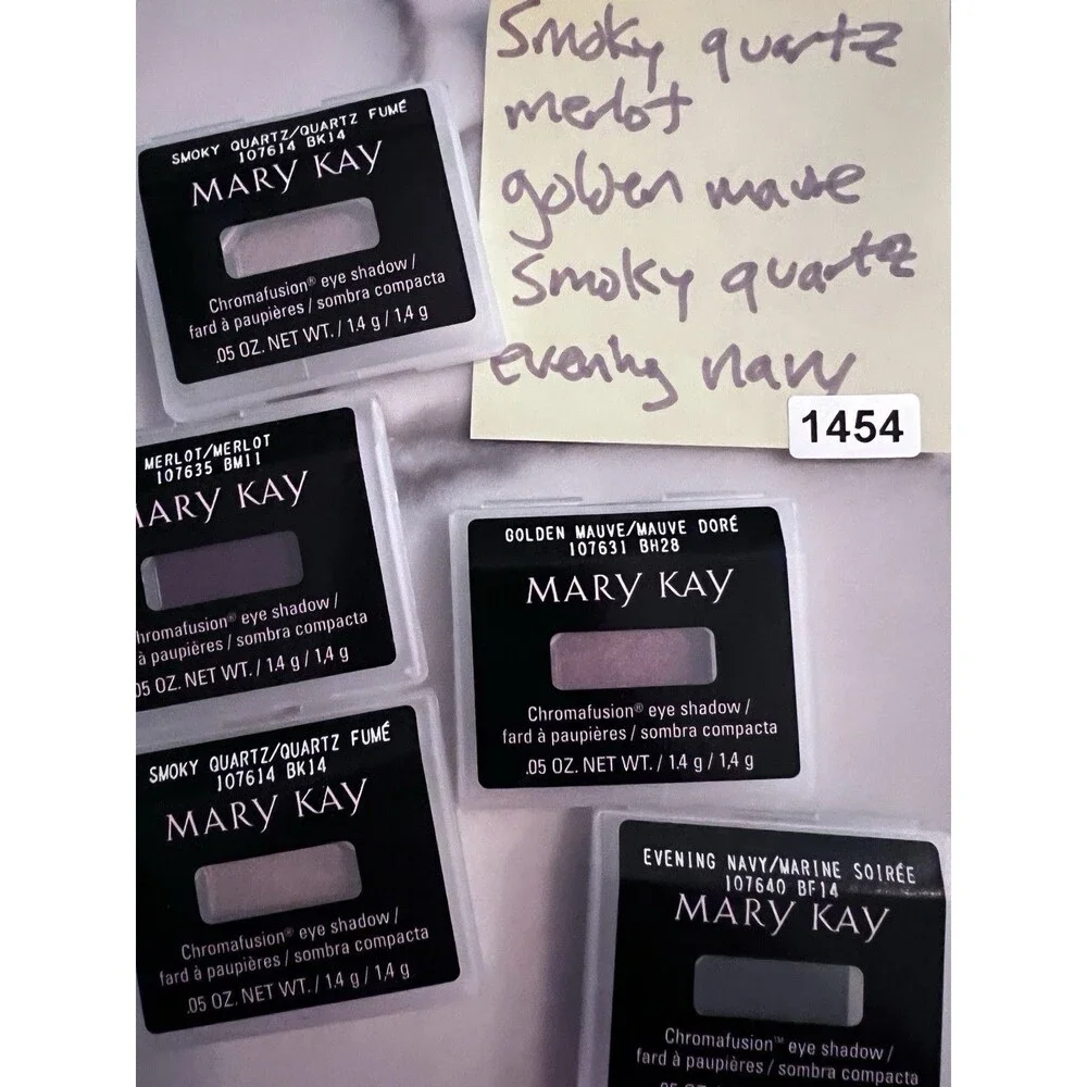 Mary Kay Chromafusion Eye Shadow lot of 5 smoky quartz merlot golden wave navy